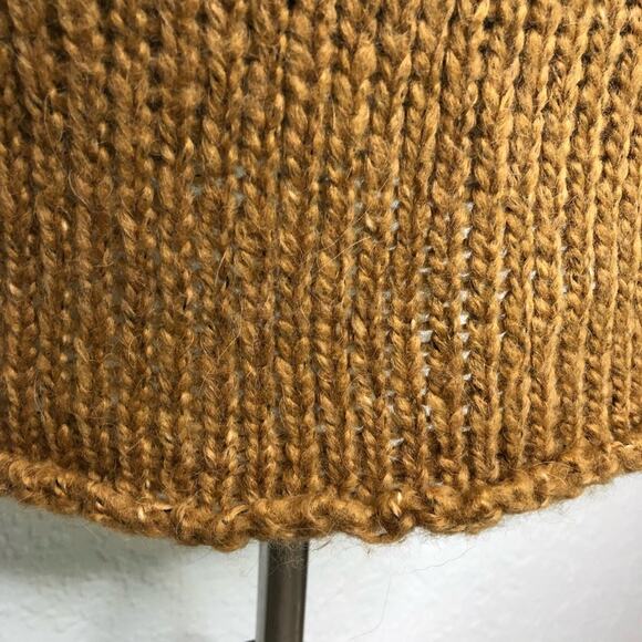 Ichi caramel golden brown v neck alpaca blend sweater size Extra Small XS - Picture 15 of 16